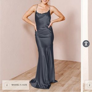 Revelry Kimora Satin Bridesmaid Dress
